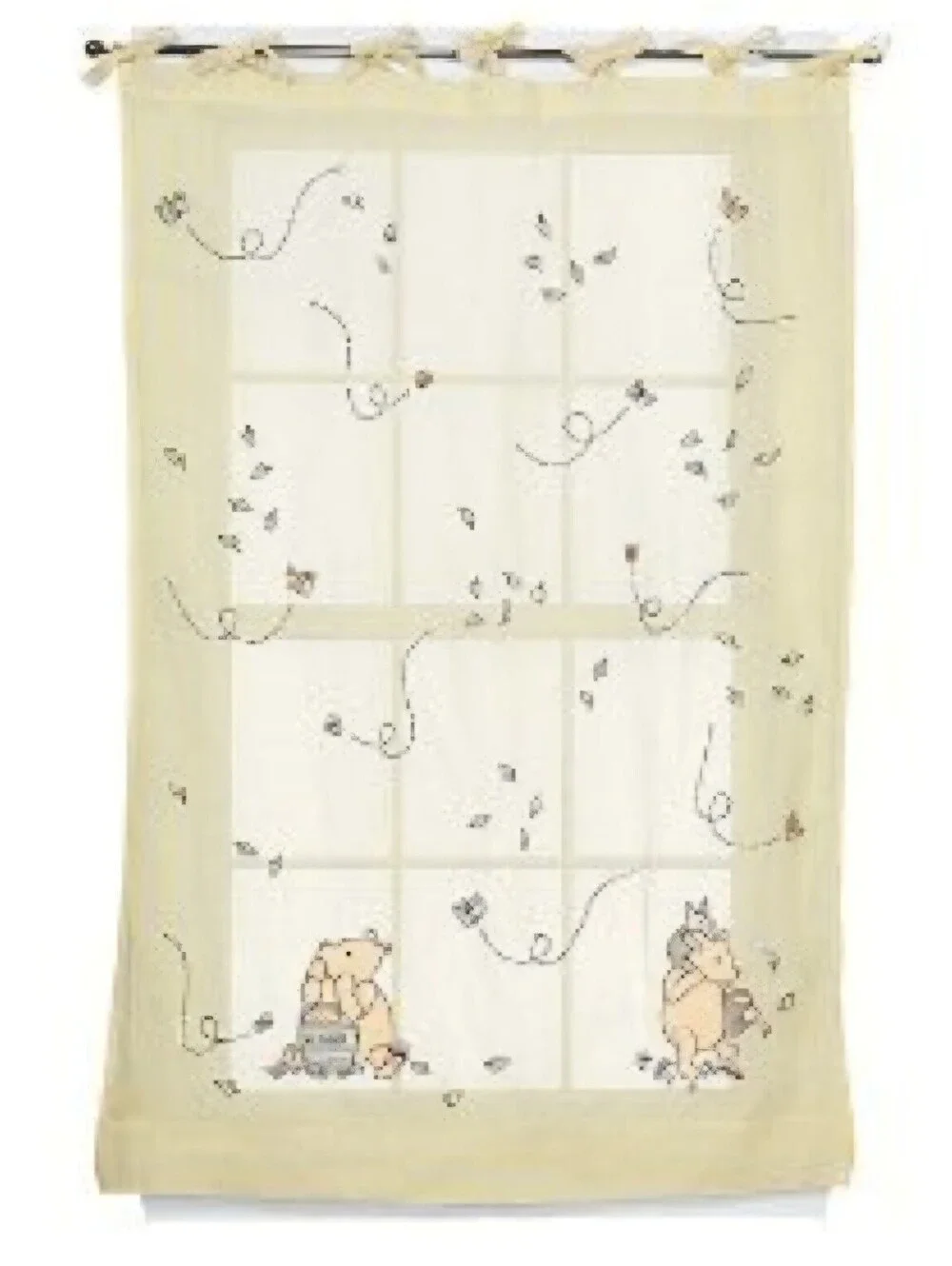 VTG Winnie The Pooh Classic Curtain Panels Sheer 42x60 Set Of 3